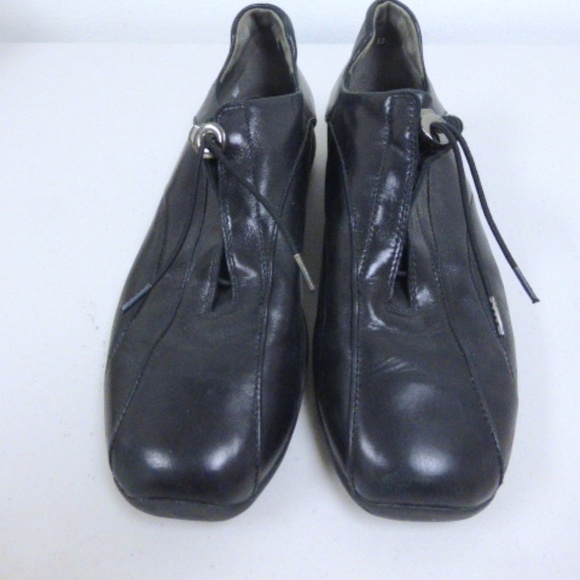 Paul Green black leather shoes sneakers 7.5 uk10